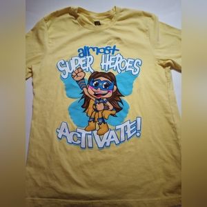 WWE almost super heros activate yellow t-shirt large